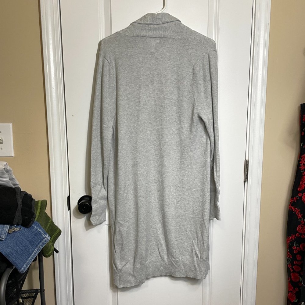 NWT Leith Nordstrom Soft Heather Gray Long Sleeve Duster Cardigan XXS - Picture 4 of 4
